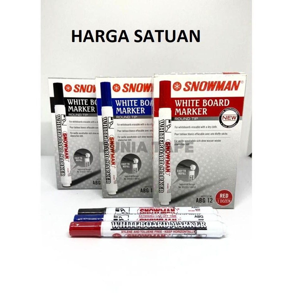 

Spidol Whiteboard Snowman ABG 12 / Spidol papan tulis