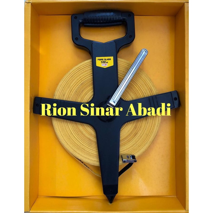 Terbagus Meteran Fiber Glass Long Tape Meteran Rol Gulung Tanah 100 Meter Ito Terlariss 