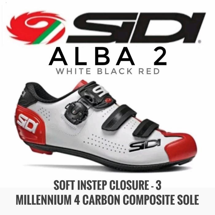 ORIGINAL SIDI Alba 2 White Black Red Shoes READY STOCK