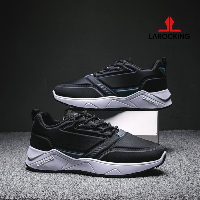 Pilihan- Larocking - Raptor Hitam Sepatu Sneakers Running Gym Shoes Sport Outdoor