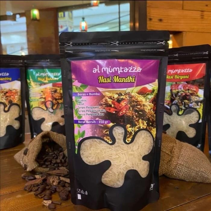 

Pilihan- Al Mumtazza Nasi Mandhy Mandhi Beras Basmati Instan 350Gr Family Pack