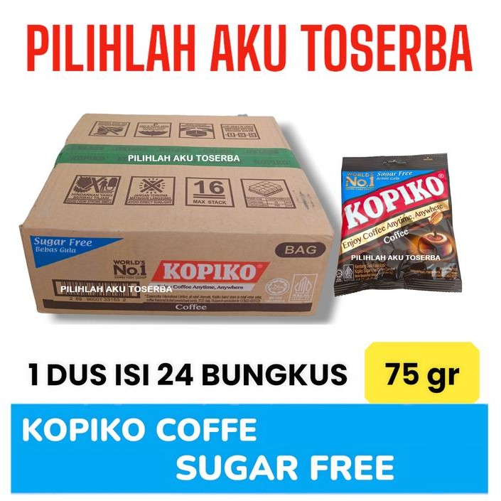 

Permen Kopi KOPIKO SUGAR FREE BEBAS GULA - ( HARGA 1 DUS ISI 24 bungkus )