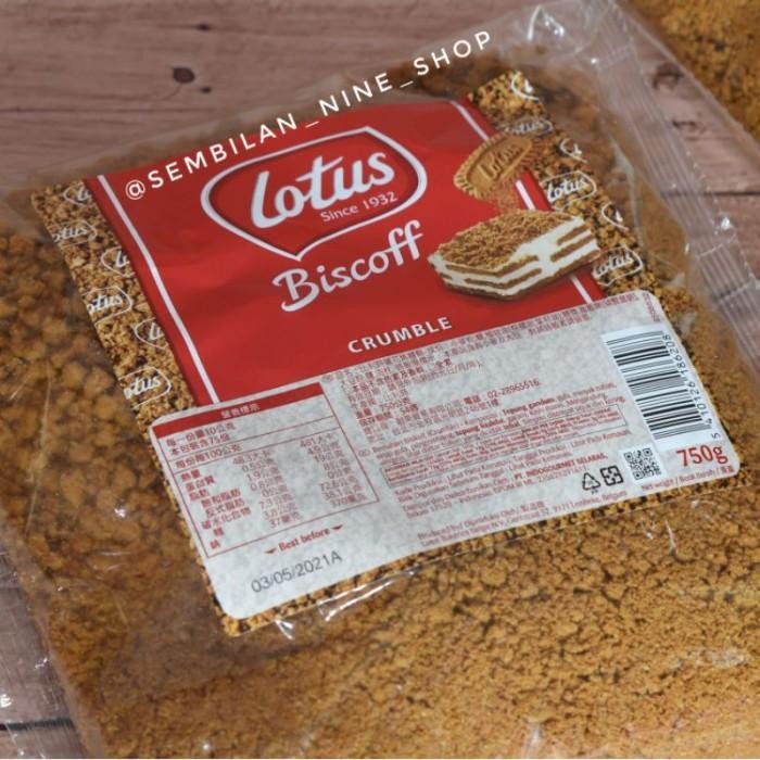 

Biscuit LOTUS Biscoff CRUMBLE 750 Gram Biskuit Remahan Cookie Crumbs