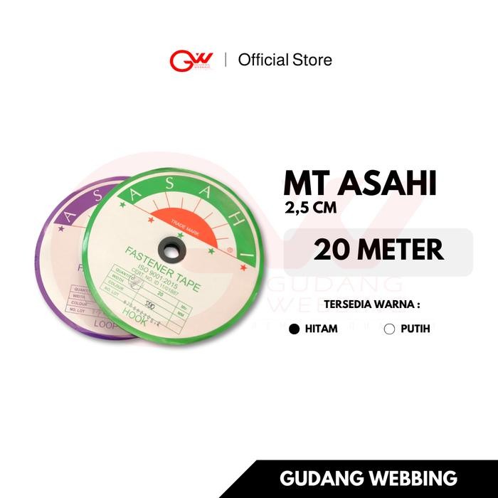 Pilihan- Velcro Tas / Perepet Kasar & Halus / Velcro Asahi 2,5Cm Hitam Pasang