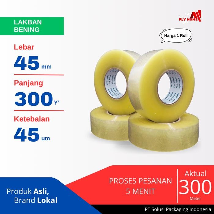 

Pilihan- Flyhome Lakban Bening Coklat 2Inci 300Meter 45X300 Meter Roll Jumbo