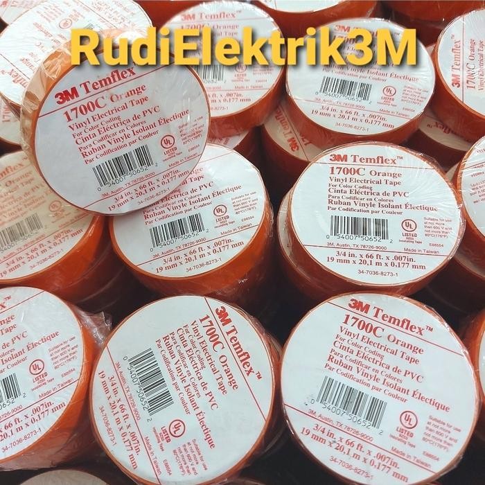 

Pilihan- 3M Isolasi Temflex Orange 3M 1700C 19Mm X 20.1M X 0.177M