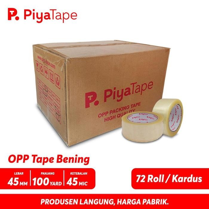 

Pilihan- Lakban 1 Dus 72 Pcs Lakban Bening Dan Cokelat Opp Packing Tape 2 Inci 100 Yard