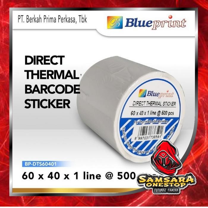 

Pilihan- Direct Thermal Sticker / Labelblueprint 60X40X1Line Isi 500