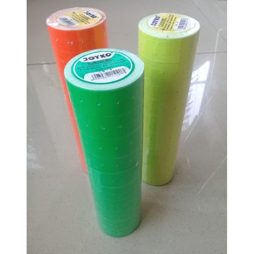 

Pilihan- Kertas Label / Price Labeller 1 Baris Warna Slop (10 Roll) Joyko