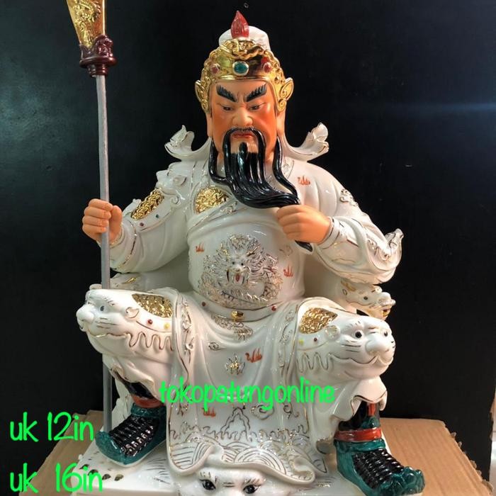 Patung Kwan Kong Keramik Taiwan 16In