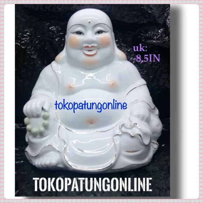 Patung Buddha Maitreya Julaihut Milekfo Keramik 8In