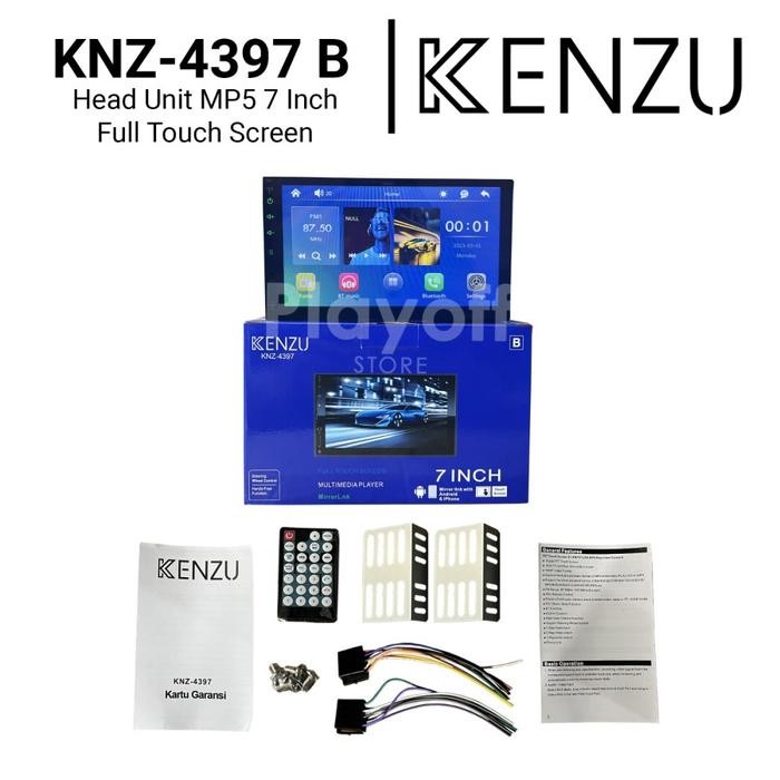 Kenzu 7 Inch Double Din Car Head Unit Mp5 Player Touch Screen Bluetooth
