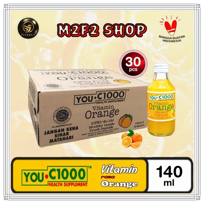 YOU C1000 C 1000 Vitamin Orange Jeruk - 140 ml (Harga Karton)