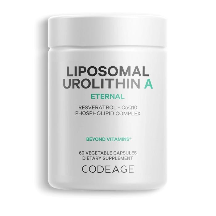 Codeage Liposomal Urolithin A 500mg + Resveratrol 150mg + CoQ10 60mg Betaine Anhydrous 102.5mg NON