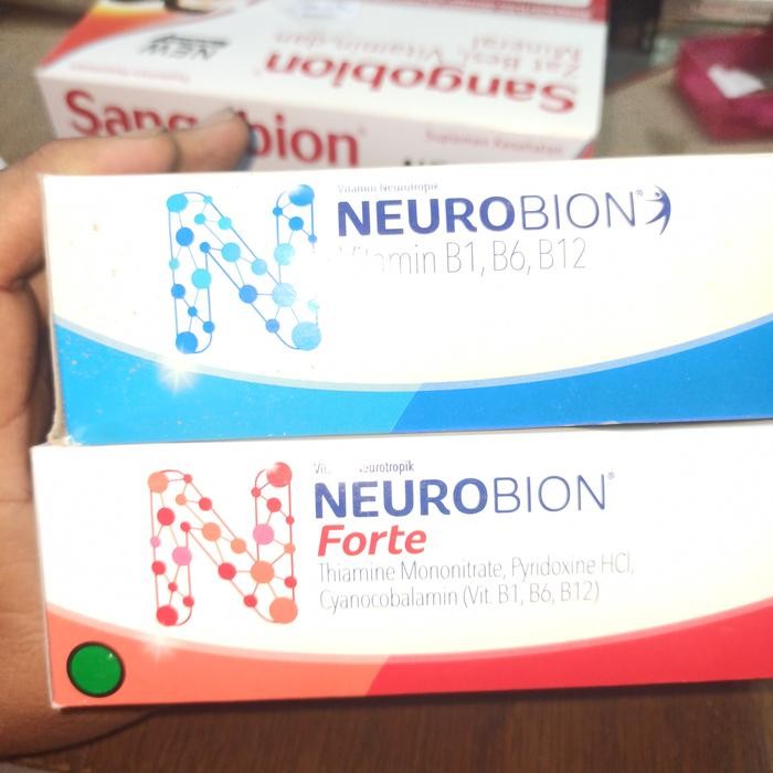 NEUROBION VITAMIN NEUROTROPIK BIRU BIASA MERAH FORTE