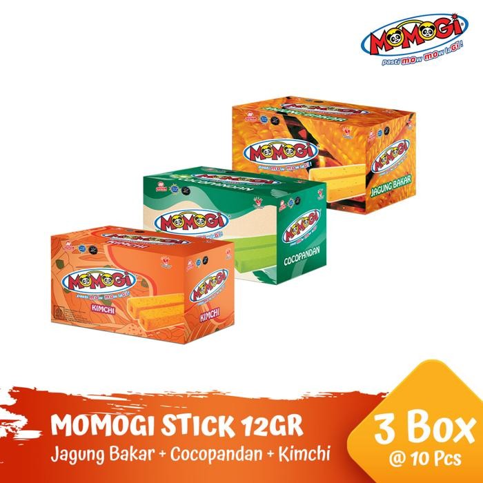 

SIAPKIRIM Momogi Stick Jagung Bakar 12 gr + Cocopandan 12gr + Kimchi 12gr [@ 1 Box] READY STOCK
