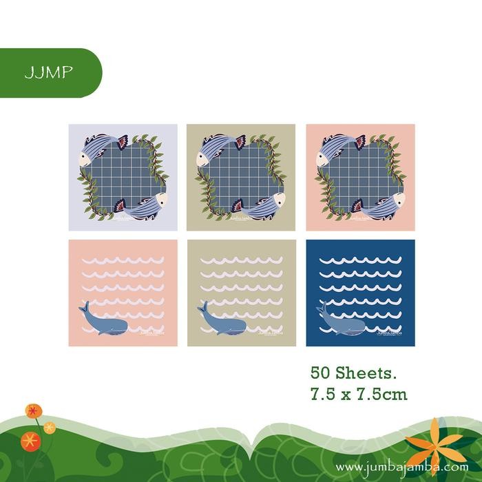

Notepad Memo Pad 50 Lembar Kertas HVS - Sea Animals Stationery Paper
