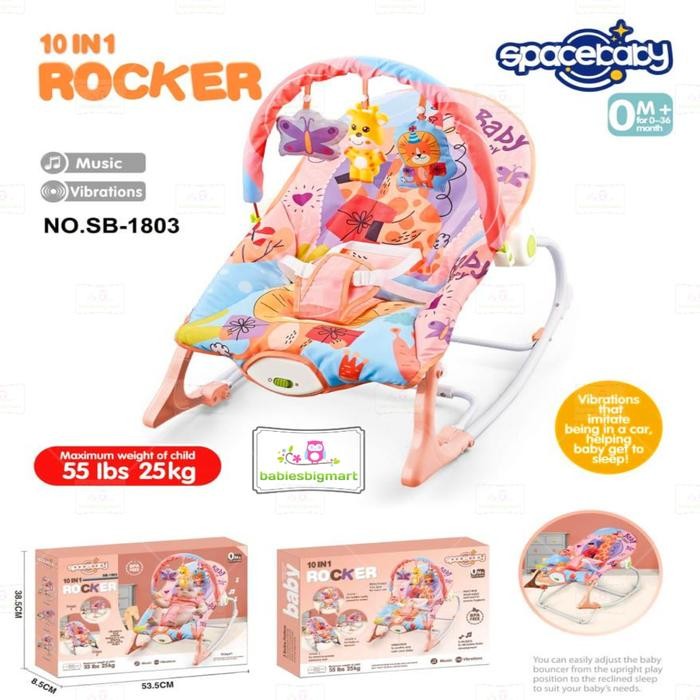 Bouncer Spacebaby Rocker Baby ZX 1803 Kursi Goyang Space Baby