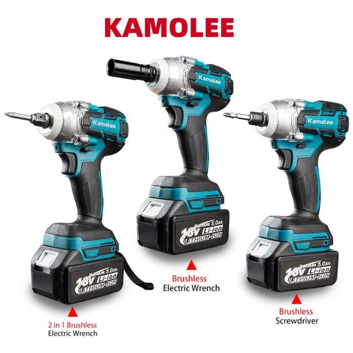 Kamolee - Cordless Electric Bor Impact Wrench/Impact Drill-DTW285/520N.M