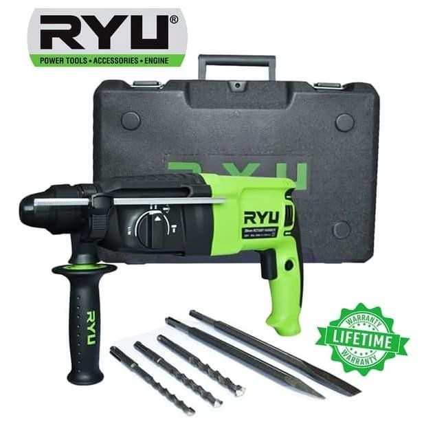 MESIN BOR BETON (ROTARY HAMMER) 3 MODE (BETON,BESI, BOBOK) RYU 26 MM Listrik
