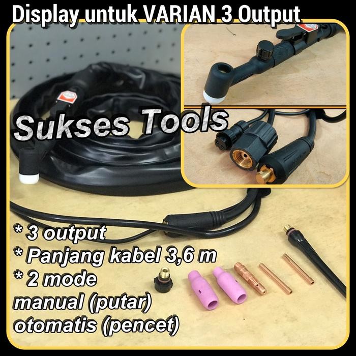 Stang Las Argon Tang Las Argon Puter Pencet Tig Torch Manual Otomatis