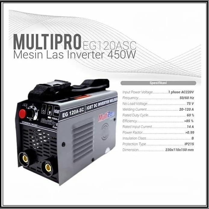 MESIN TRAVO LAS INVERTER MULTIPRO EG 120 ASC 450 WATT