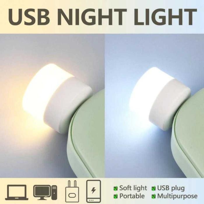 Jual Rugi Lampu Bohlam Mini Led Usb Portable Lampu Baca Tidur Travel Kecil
