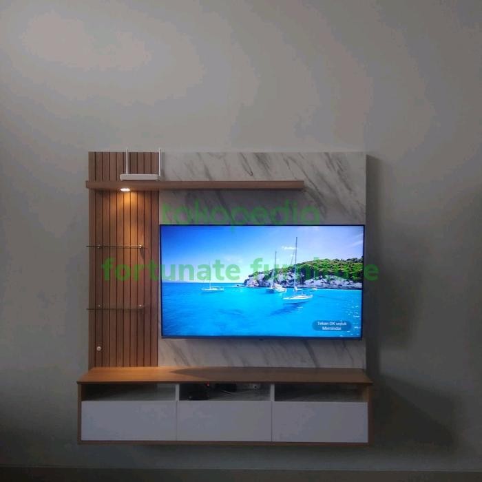Bisa Grab Backdrop Tv Minimalis Elegan Mewah
