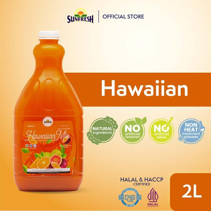 

Pilihan- Sunfresh Daily Hawaiian Mix Juice 2 Liter - Jus Jambu Markisa Jeruk