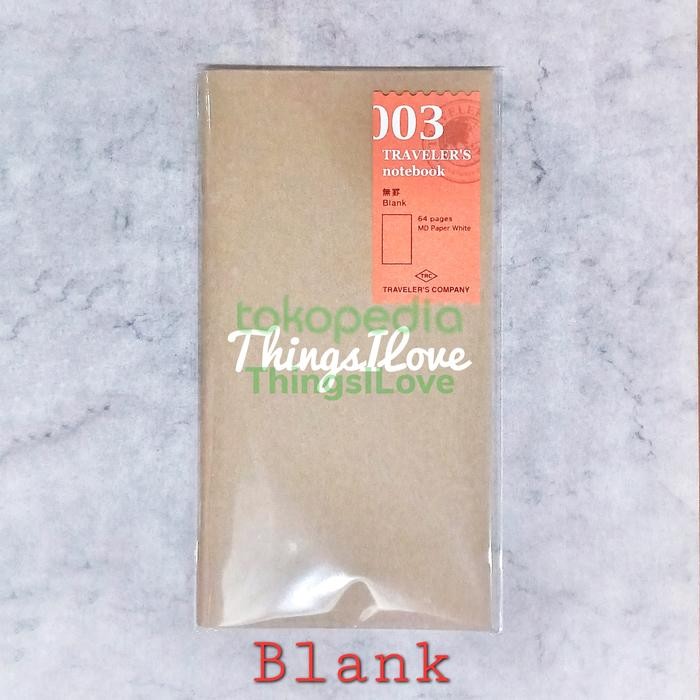 

Midori Traveler'S Notebook Refill - 003 Blank - Authentic