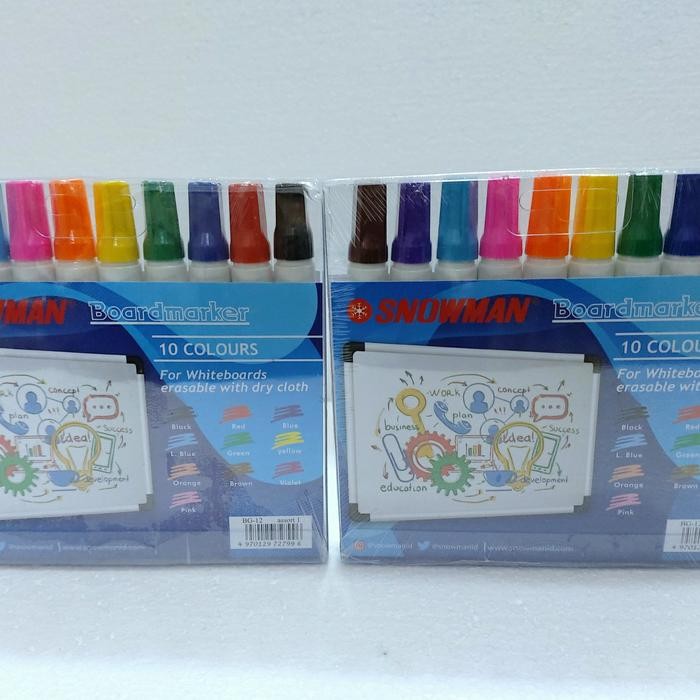 

Spidol Whiteboard Snowman 10 Warna Bg 12