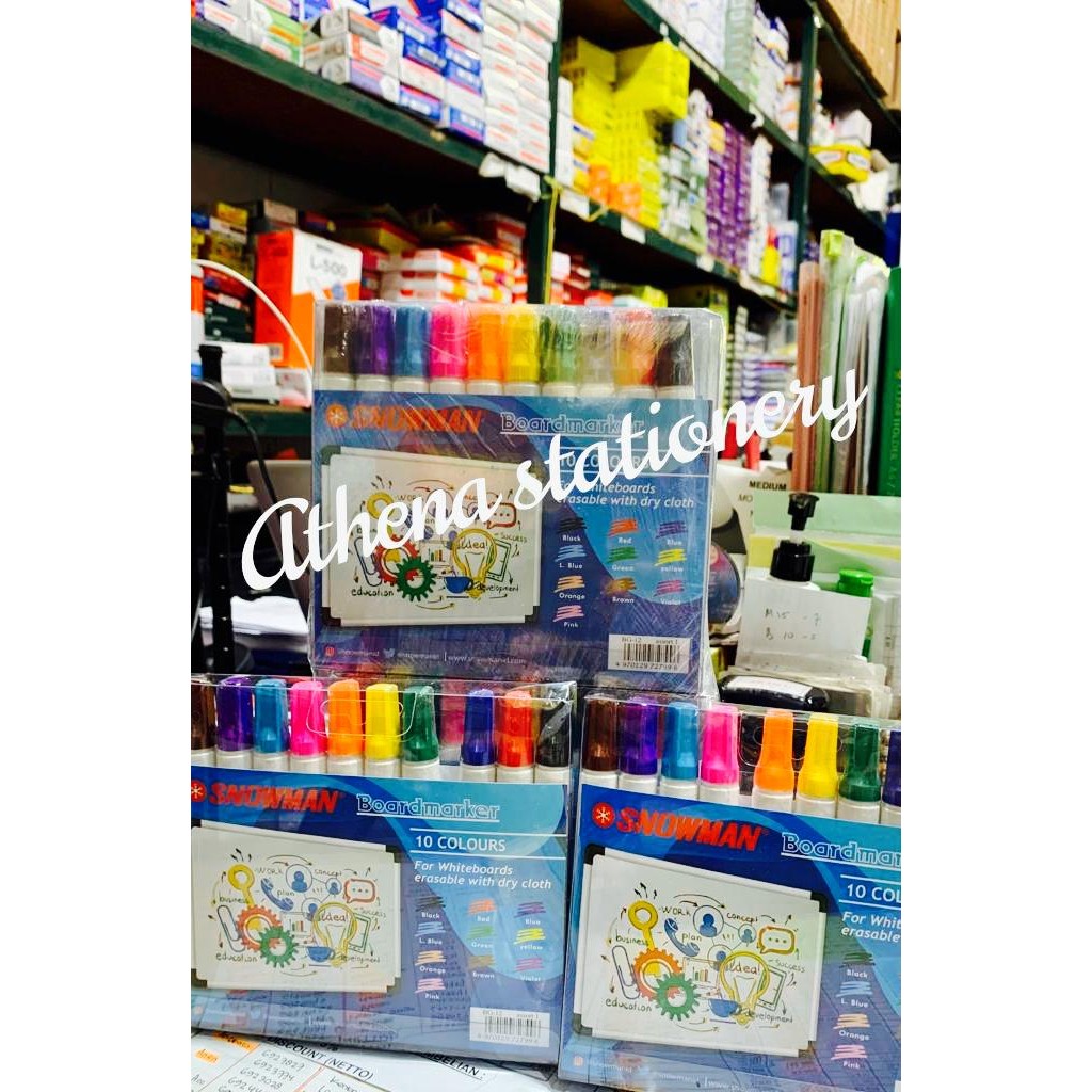 

Spidol Whiteboard Snowman 10 Warna- Spidol Papantulis Bisa Di Hapus