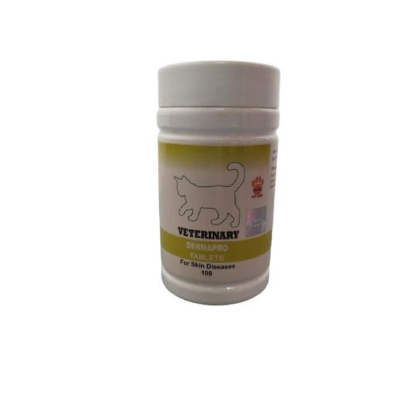 Pilihan- Obat Jamur Kucing - Dermapro 100 Tablet - Obat Scabies - Obat Kulit