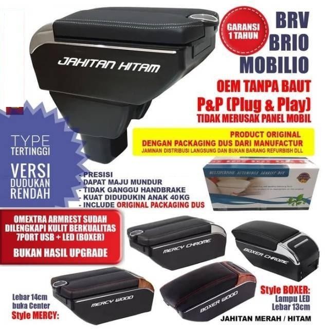 Armrest Console Box Mobil Brio Mobilio Brv Grab/Gosend