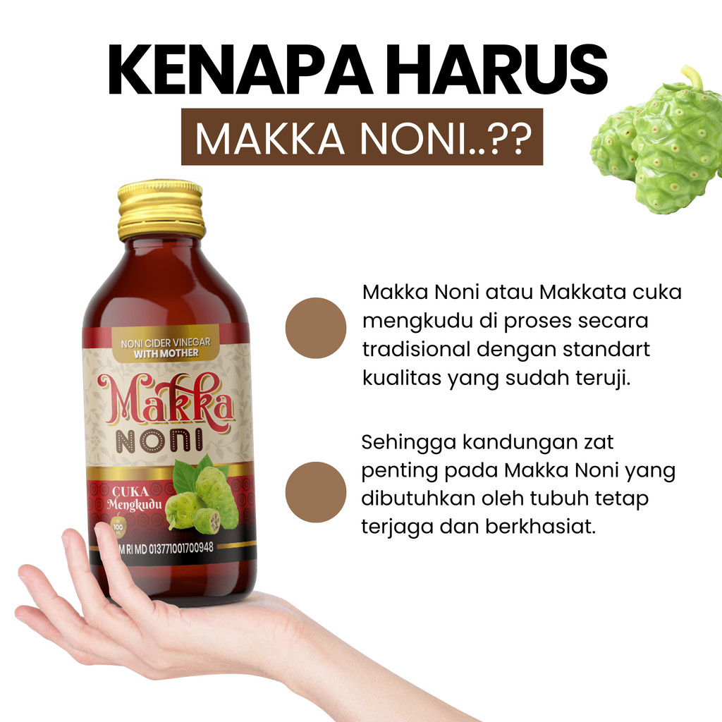 

Cuka Mengkudu Makka Noni 100% - Ampuh Hancurkan Batu Ginjal - Obat Asam Urat Ampuh - Halal - BPOM