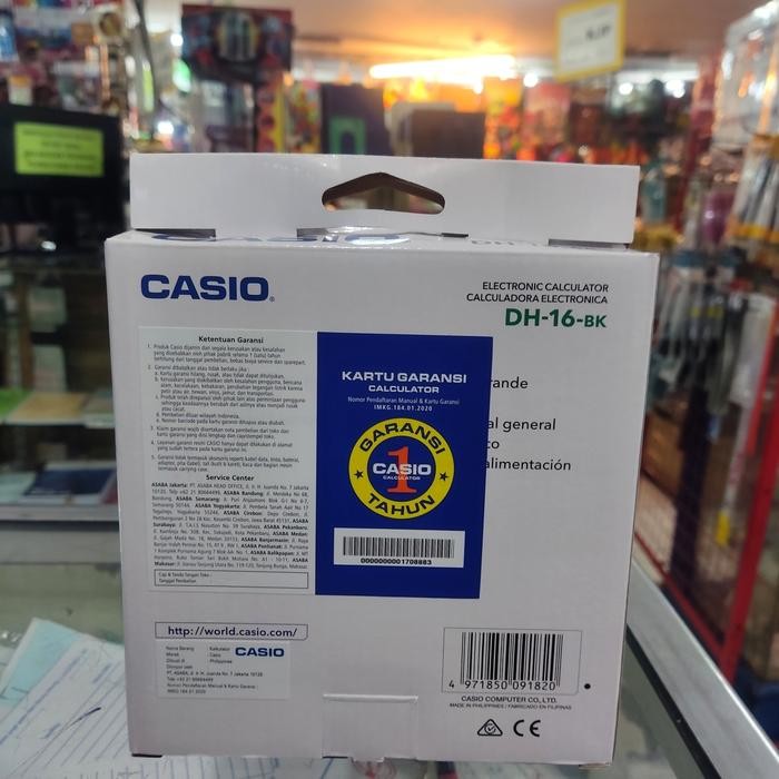 

Kalkulator Casio Dh 16 Bk Original