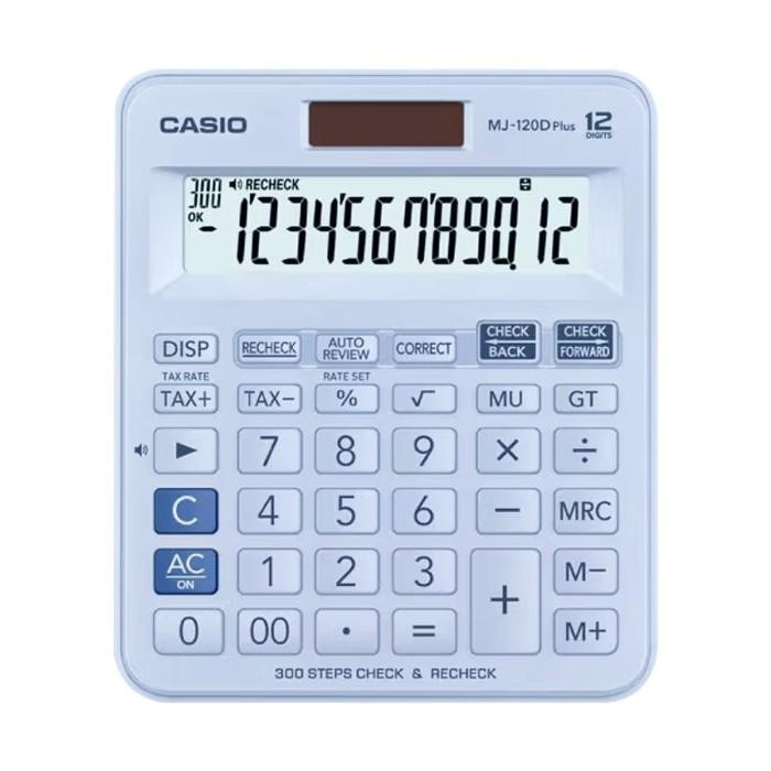 

Calculator Casio Mj 120D Plus Light Pastel Color - Kalkulator Meja Check Correct 12 Digit Cek Ulang