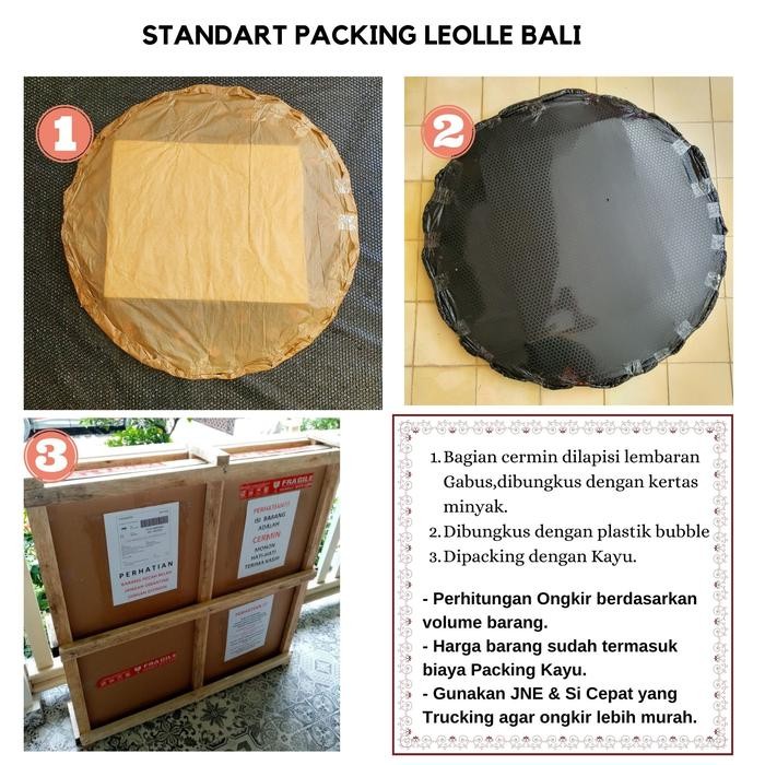 DISKON Hiasan Dinding Cermin dinding Akar Besi Emas 95cm