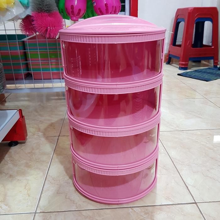 Tudung saji susun 4 pxton Rak penyimpanan Rak serbaguna