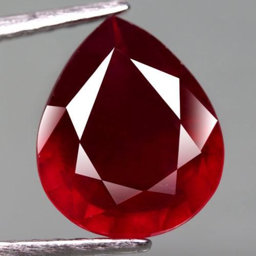 Natural Red Ruby Pear Cutting Batu Rubi Merah Asli 100% Untuk Perhiasan Liontin Kalung Emas Origin