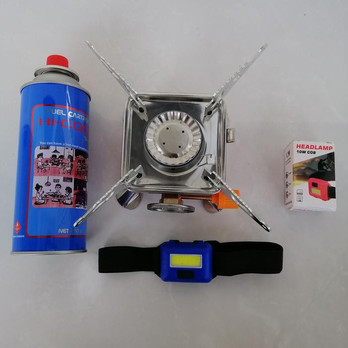 Paket Kompor Gunung Dan Gas Hicook - Kompor Portable Gas Kaleng