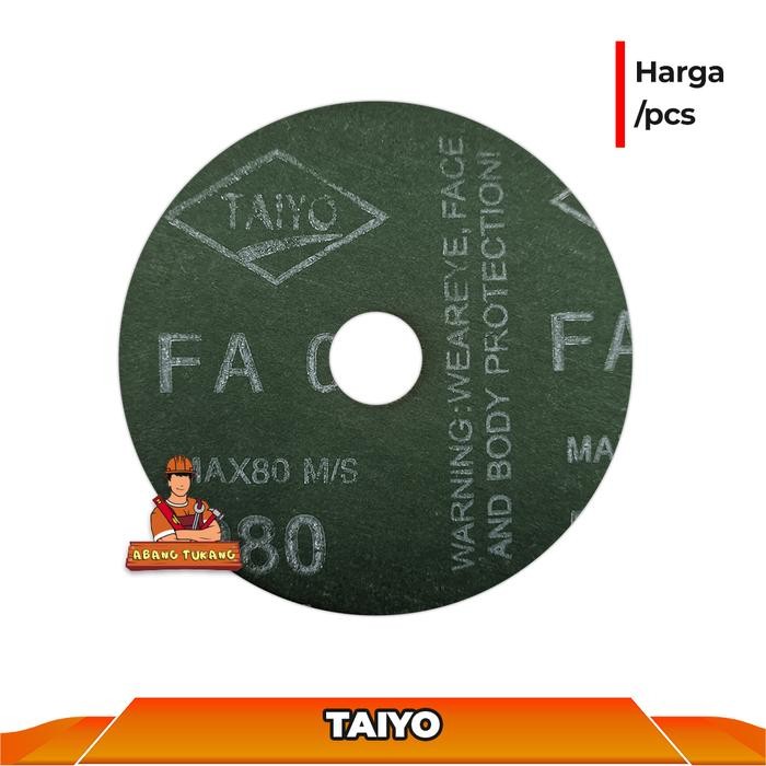 Promo Amplas Fiber Disc Taiyo 4" Inch Mata Gerinda Fiber Disc P24 P36 P40 Berkualitas