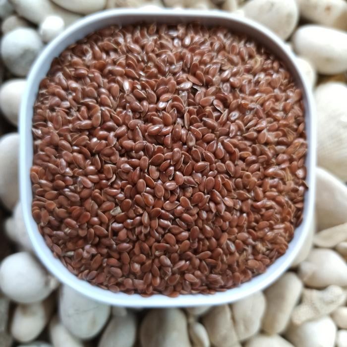 

ASLI Brown flaxseed / biji flax coklat 500 gram / flax seed/ biji rami READY STOCK