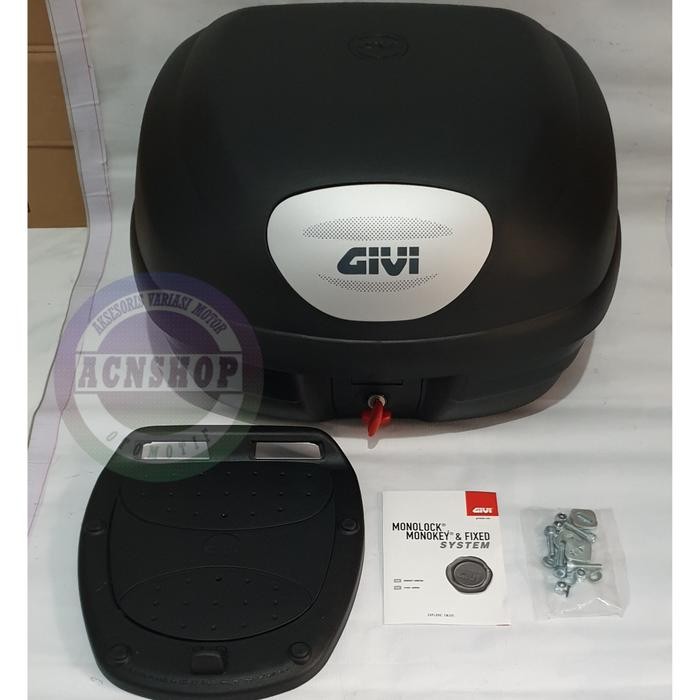 PAKETAN BOX GIVI E33 DAN BREKET BOX VARIO 125 VARIO 150