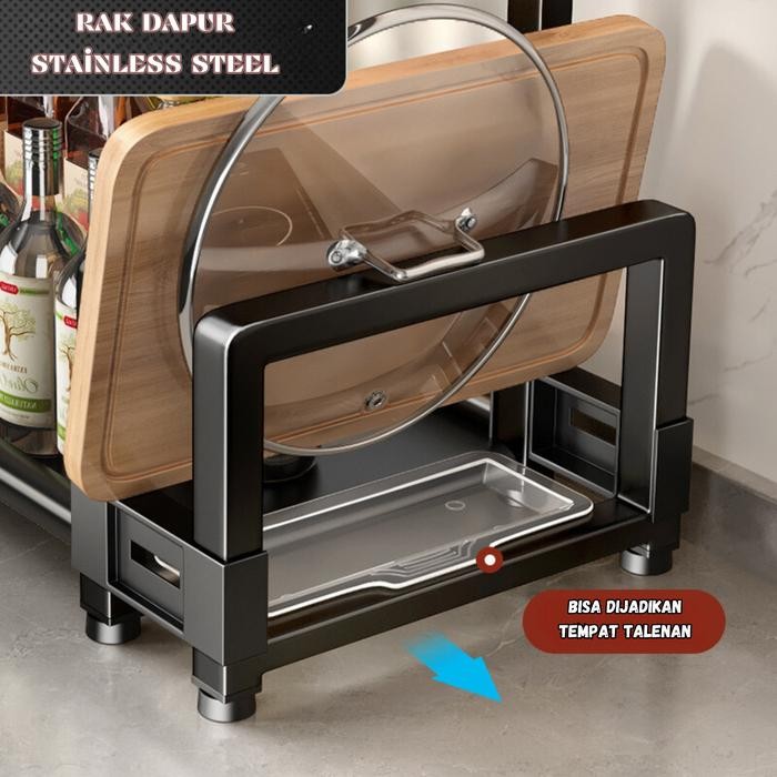 

Promo Rak Dapur 2 & 3 Tingkat Rak Bumbu Dapur Stainless Steel Rak Dapur Serbaguna 40Cm Rak Botol