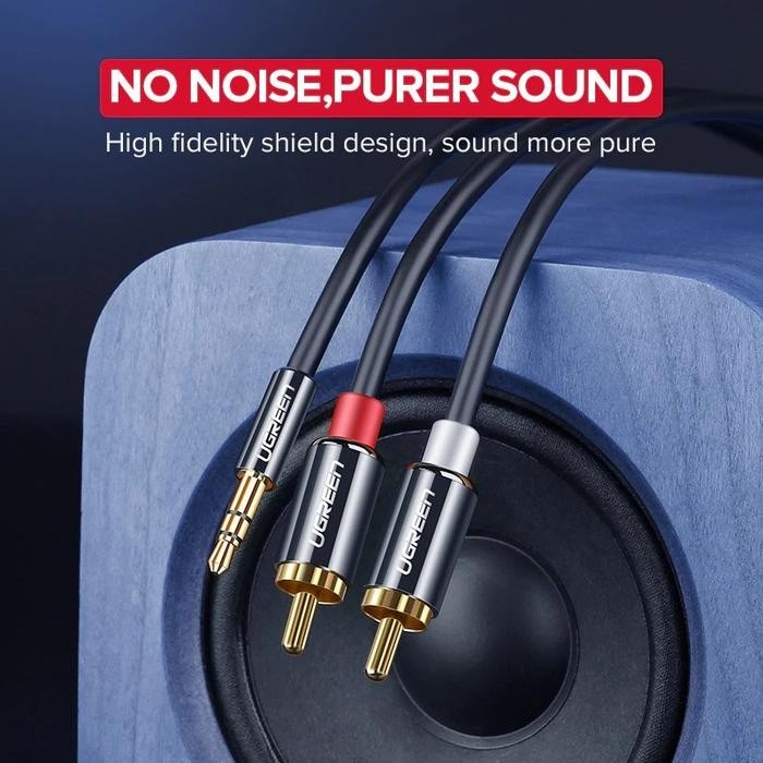 KABEL AUDIO RCA MERAH PUTIH BASEUS SPEAKER TV AUX 2 CABANG E36 CABLE