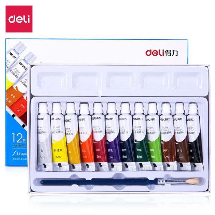 

Promo Deli Water Color Paint / Cat Air Set 5 Ml Bersertifikat Aman Gratis Kuas 738Xx Kertas