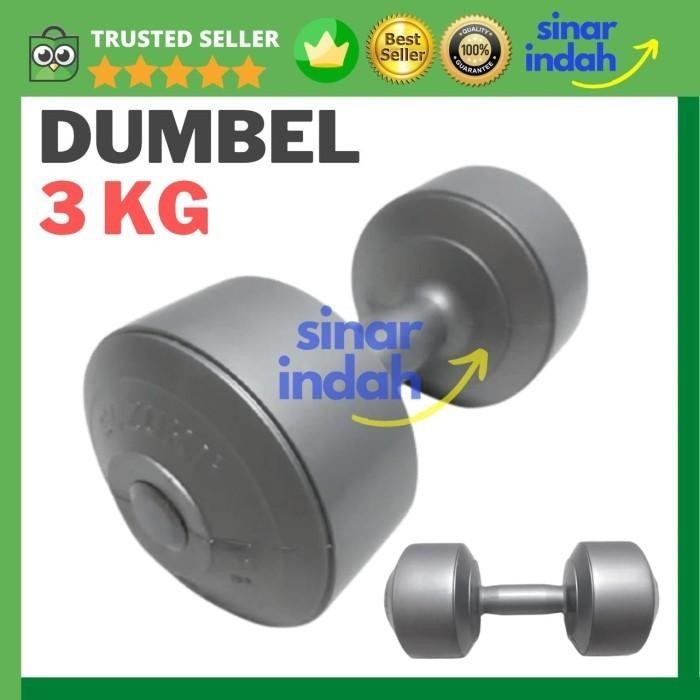 Dumbel Suzuki 3 Kg Dumbell Plastik Barbel Fitness Dambel Gym Dumbbell