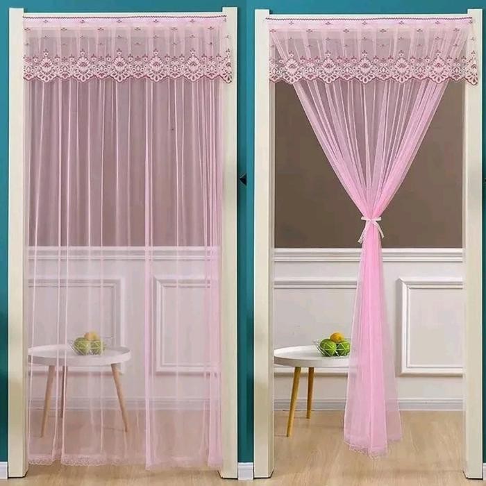 HORDENG TIRAI PINTU KAMAR ANTI NYAMUK RENDA KAIN JARING HALUS