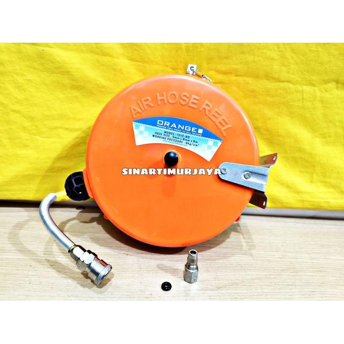 AIR HOSE REEL ORANGE / GULUNGAN SELANG ANGIN KOMPRESOR / SELANG TARIK